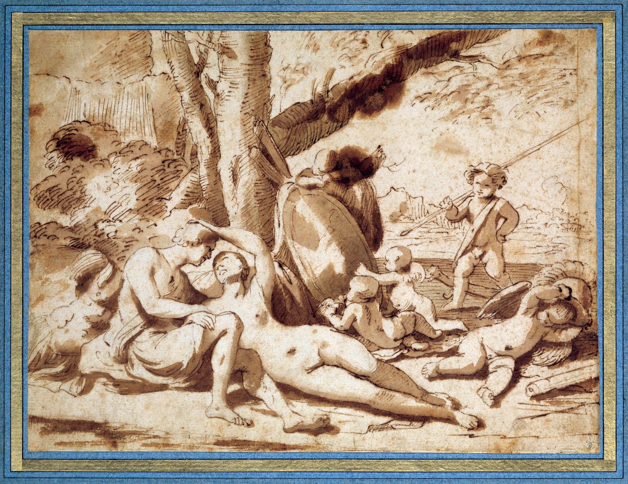 Mars og Venus av Nicolas Poussin