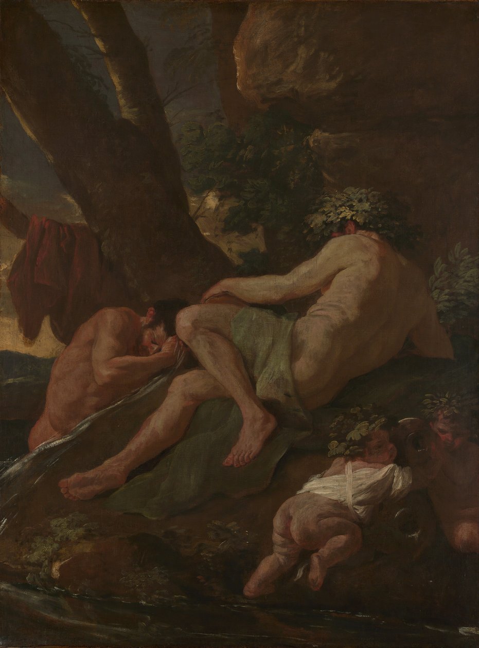 Midas-vask ved kilden til Pactolus, ca. 1627. av Nicolas Poussin