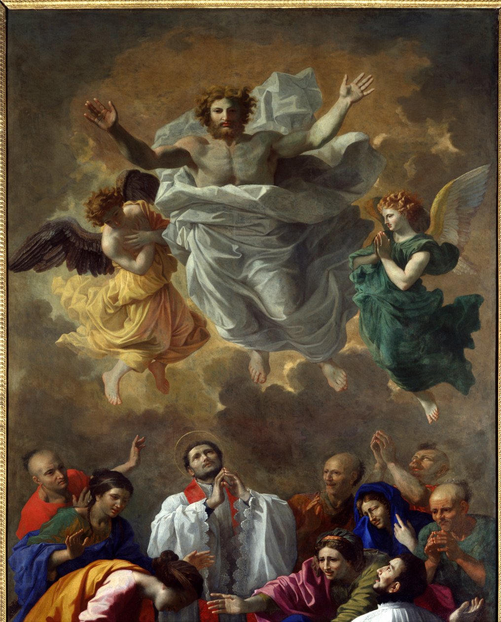 Saint Francois Xavier minner til livet datteren til en innbygger i Cangoxima i Japan Saint Francois Xavier av Nicolas Poussin