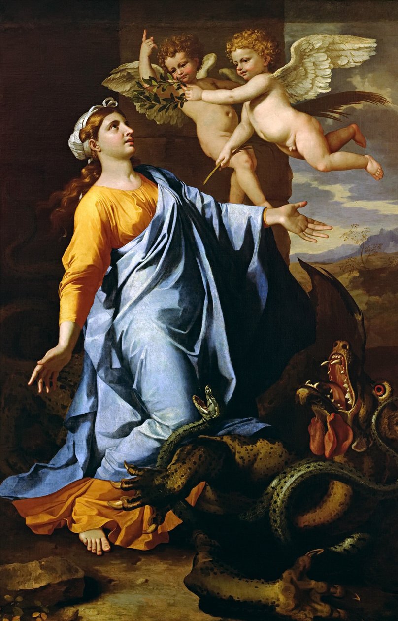 Saint Margaret, ca 1638. av Nicolas Poussin