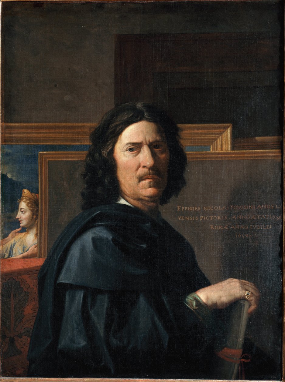 Selvportrett i en alder av 56 Maleri av Nicolas Poussin av Nicolas Poussin