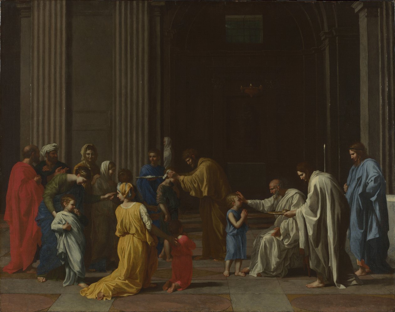 Syv sakramenter: konfirmasjon, ca 1637-1640 av Nicolas Poussin
