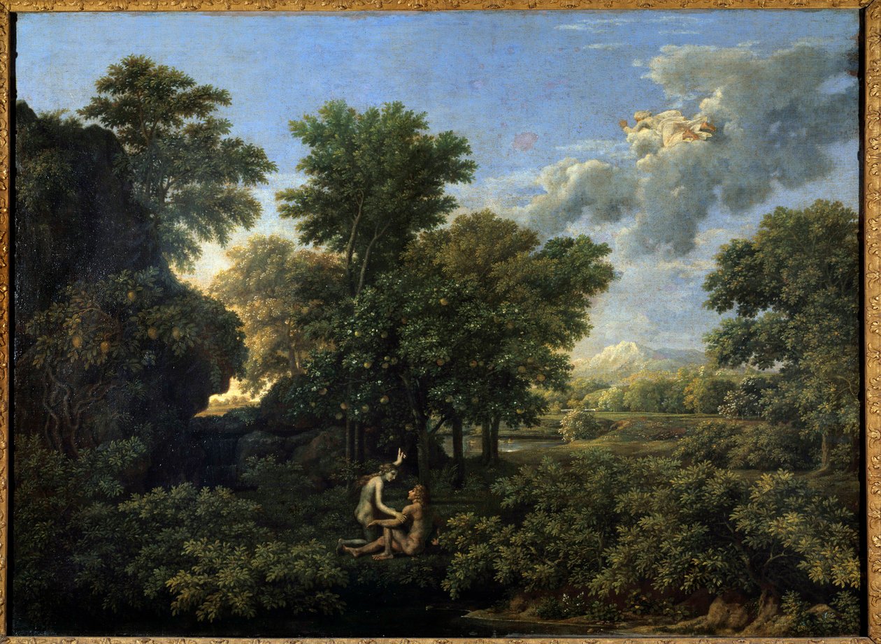 Vår eller jordparadis. Maleri av Nicolas Poussin av Nicolas Poussin