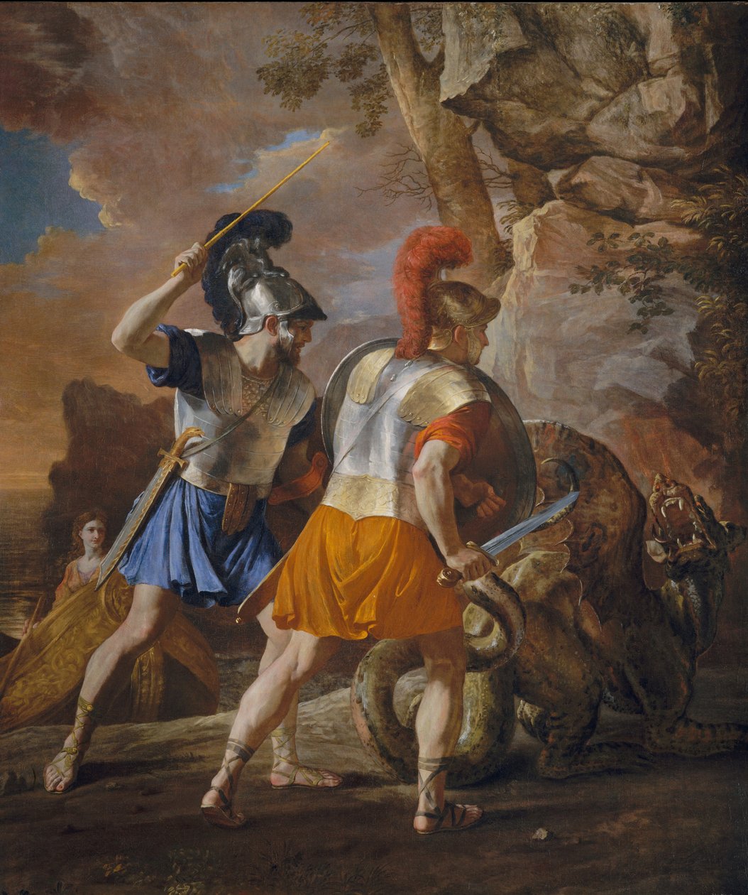 The Companions of Rinaldo, ca. 1633 (olje på lerret) av Nicolas Poussin