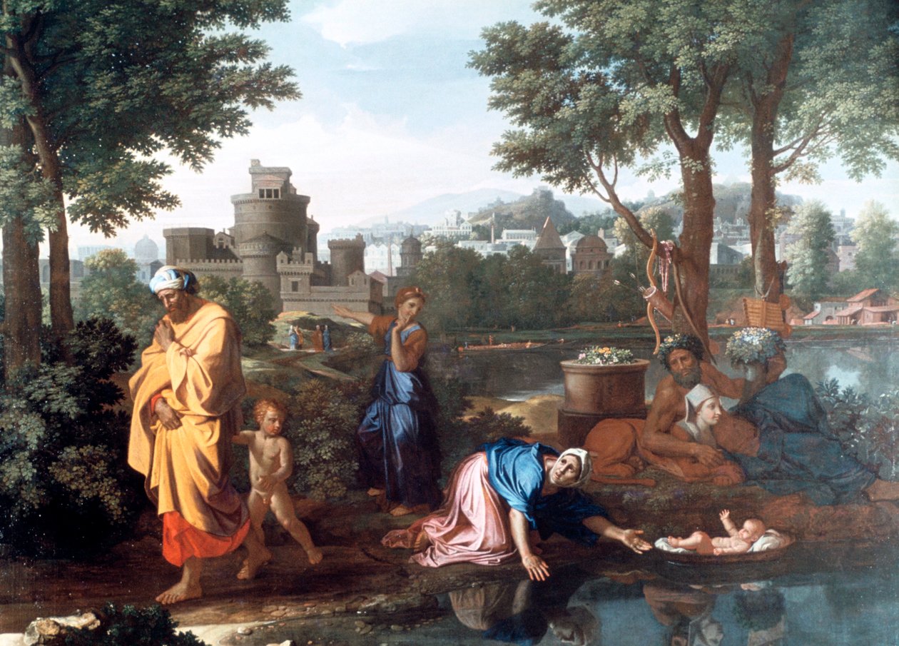 Utstillingen av Moses, 1654 av Nicolas Poussin