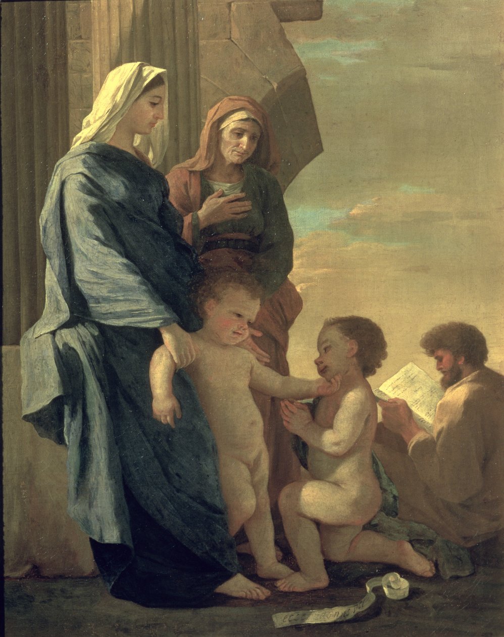 Den hellige familie av Nicolas Poussin
