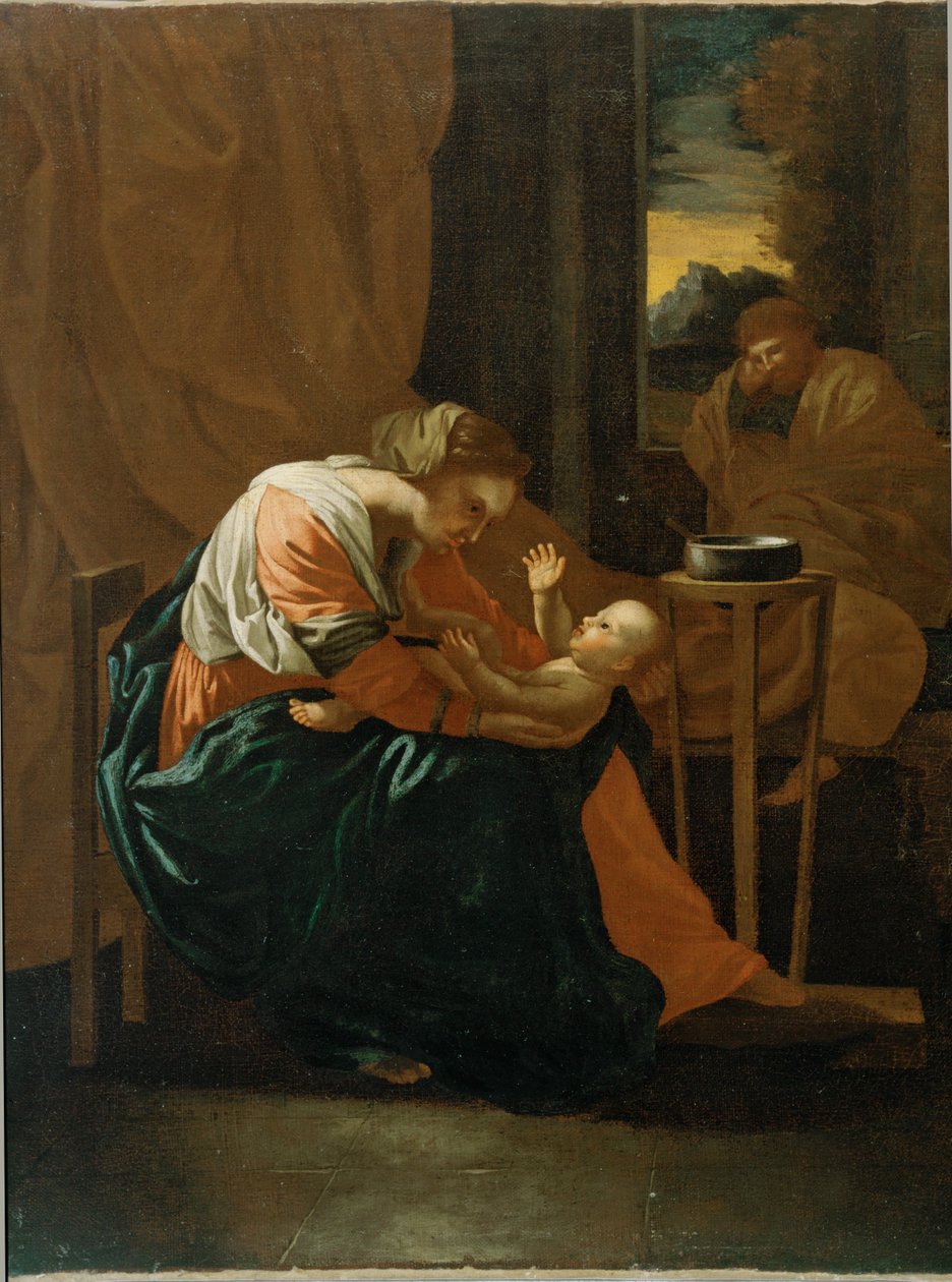 Den hellige familie av Nicolas Poussin