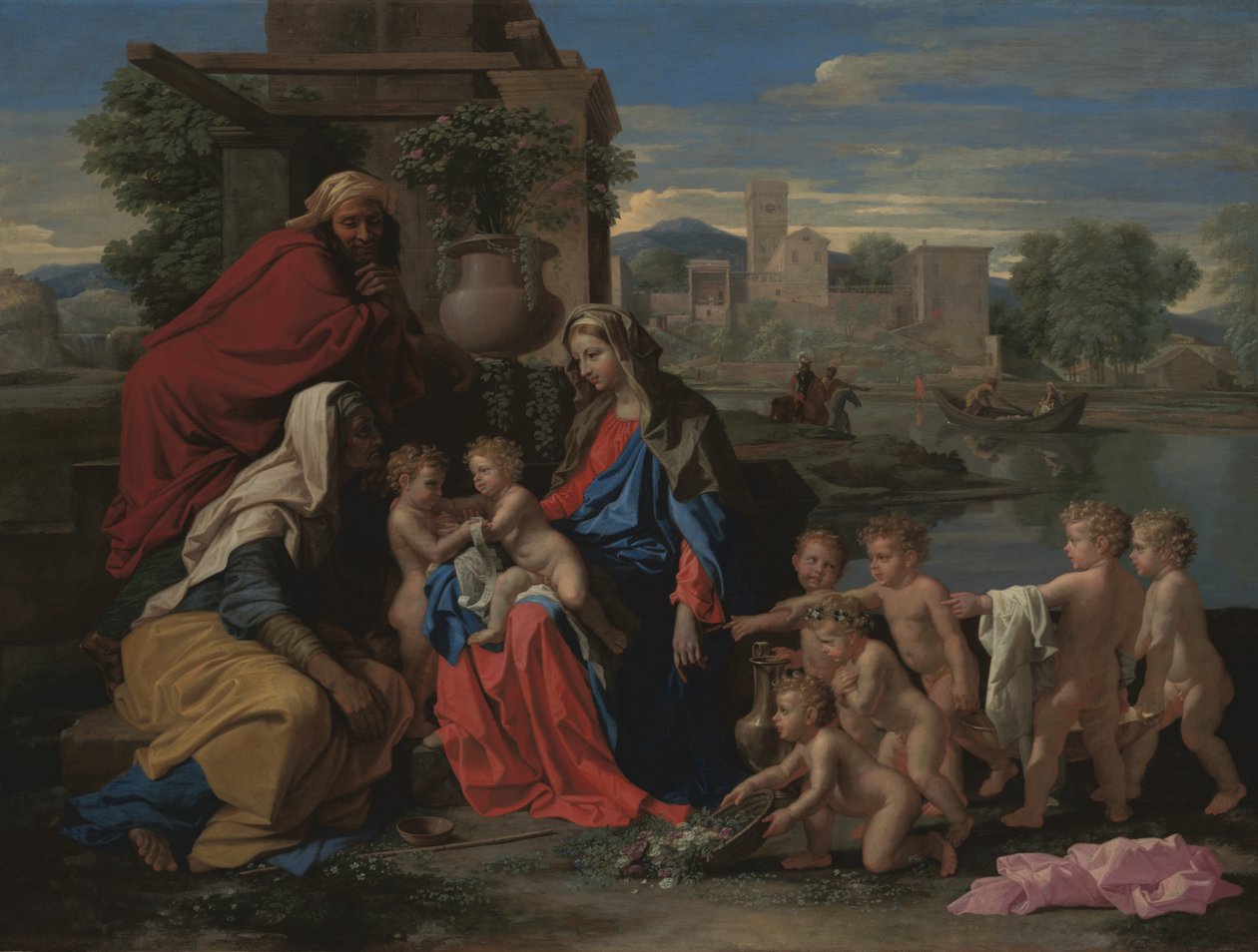 Den hellige familie av Nicolas Poussin