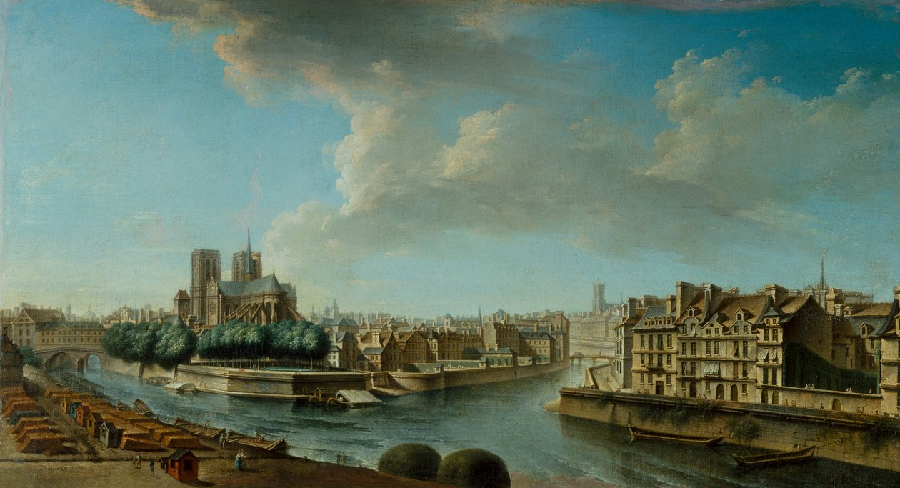 Notre Dame og den vestlige spissen av Ile Saint-Louis av Nicolas Raguenet