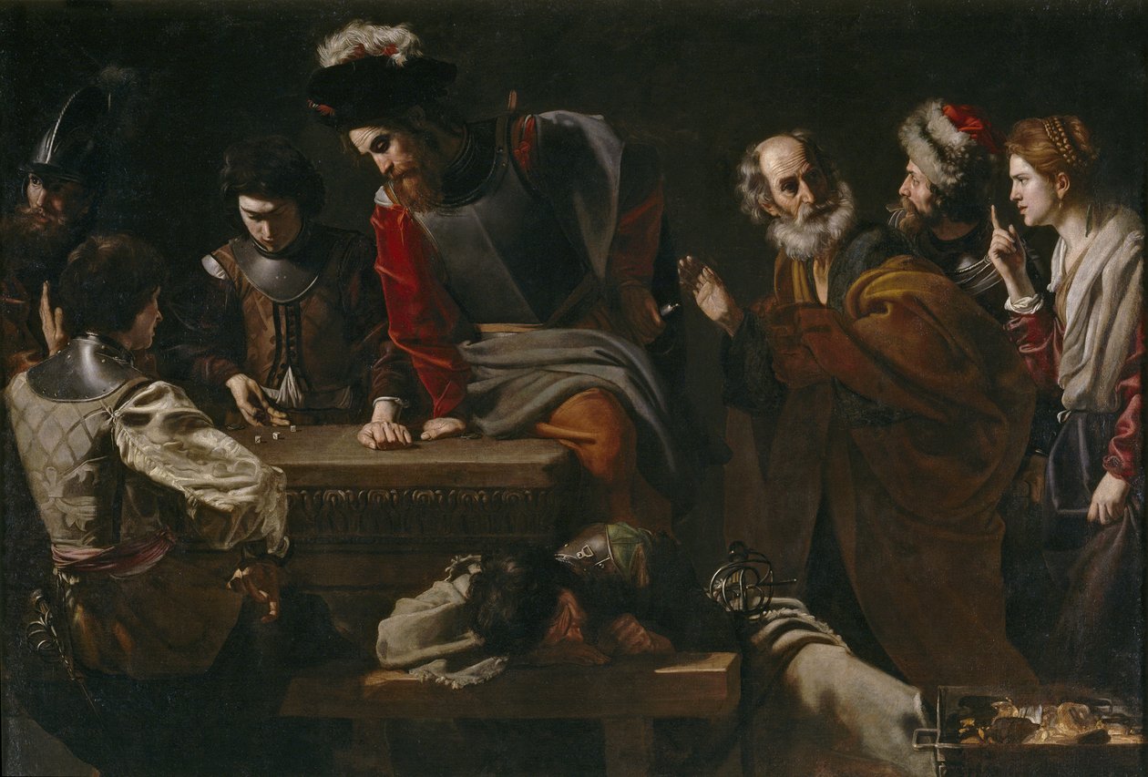 Fornektelsen av Saint Peter, ca 1625 av Nicolas Tournier