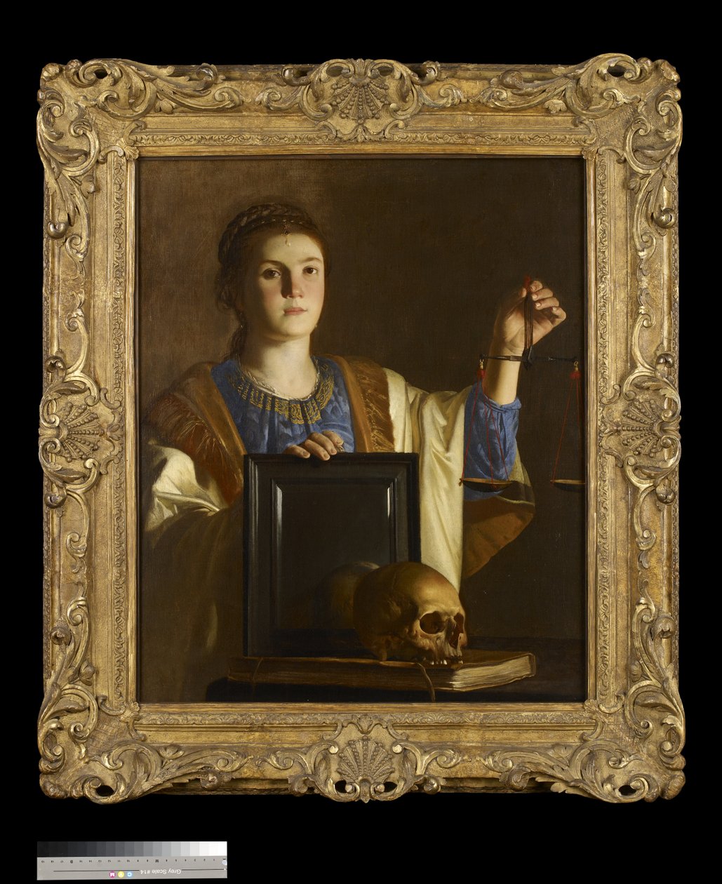 Truth presenting a Mirror to the Vanities of the World, ca. 1630 av Nicolas Tournier