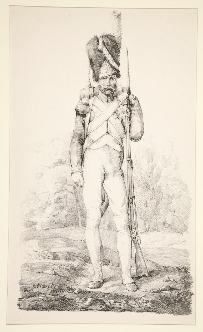 Foot Grenadier of the Old Guard, fra serien La Vieille Armee Francaise av Nicolas Toussaint Charlet