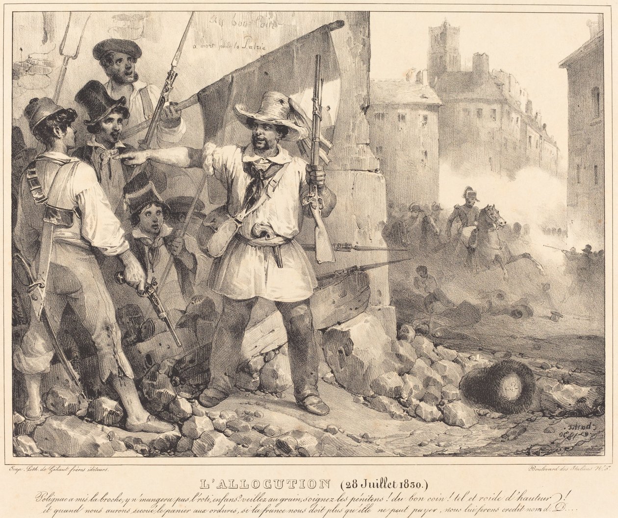 Tildelingen, 20. juli 1830 av Nicolas Toussaint Charlet