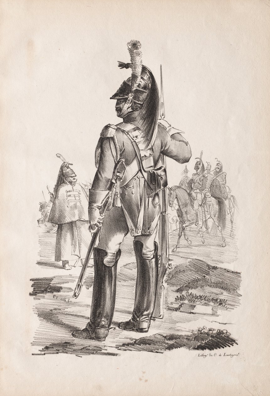 Militære kostymer: Grenadier of the Royal Guard, 1814-18. av Nicolas Toussaint Charlet