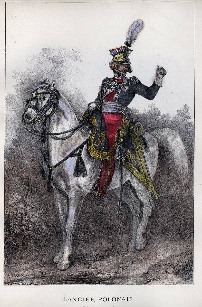 Offiser polske lansere fra den keiserlige garde av Nicolas Toussaint Charlet