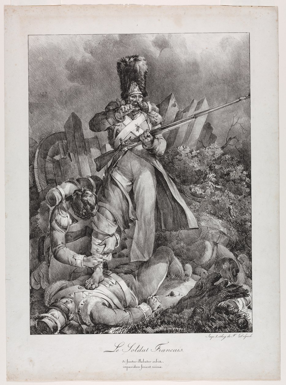 Den franske soldaten Den franske soldaten, 1818. av Nicolas Toussaint Charlet