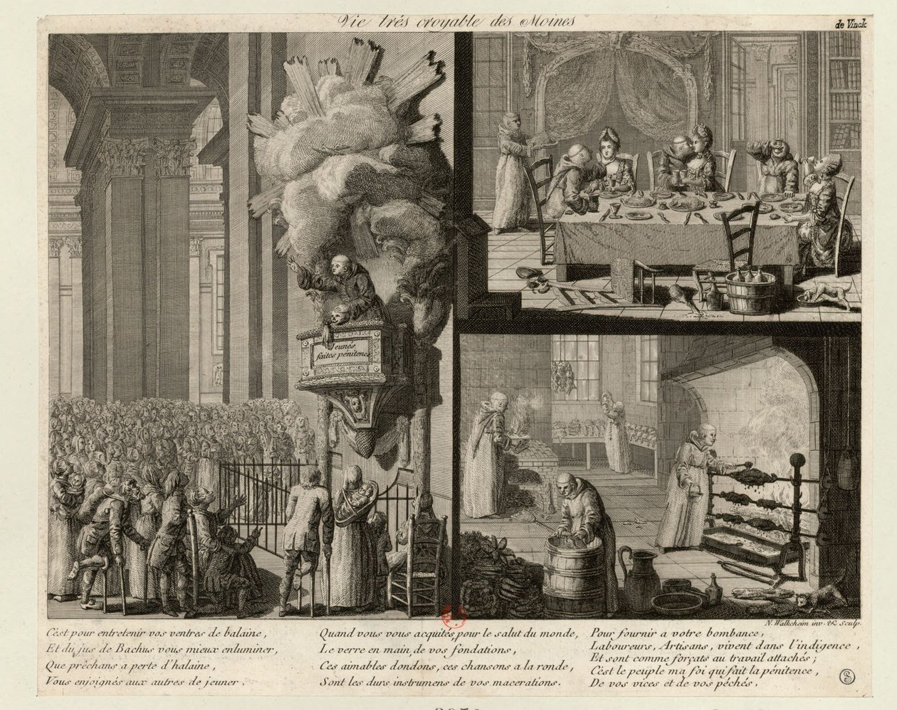 Very Believable Lives of the Monks, ca. 1789. av Nicolas Walkcheim
