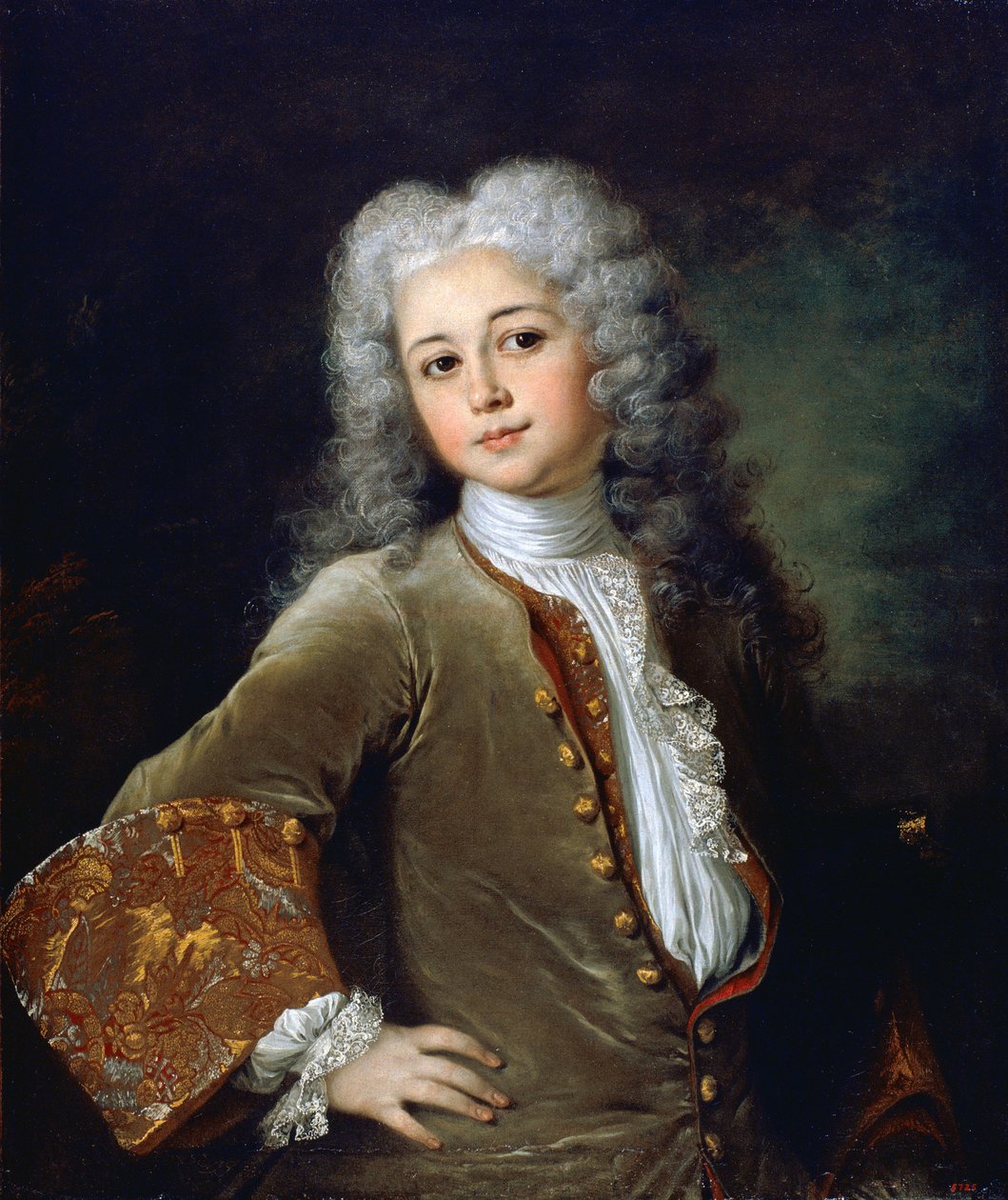 Portrait of a Young Man with a Wig - Portrait of a Young Man with a Wig - Maleri av Nicolas de Largilliere (1656-1746) - um 1700 - Olje på lerret - 72,5x61 - Museu Nacional d