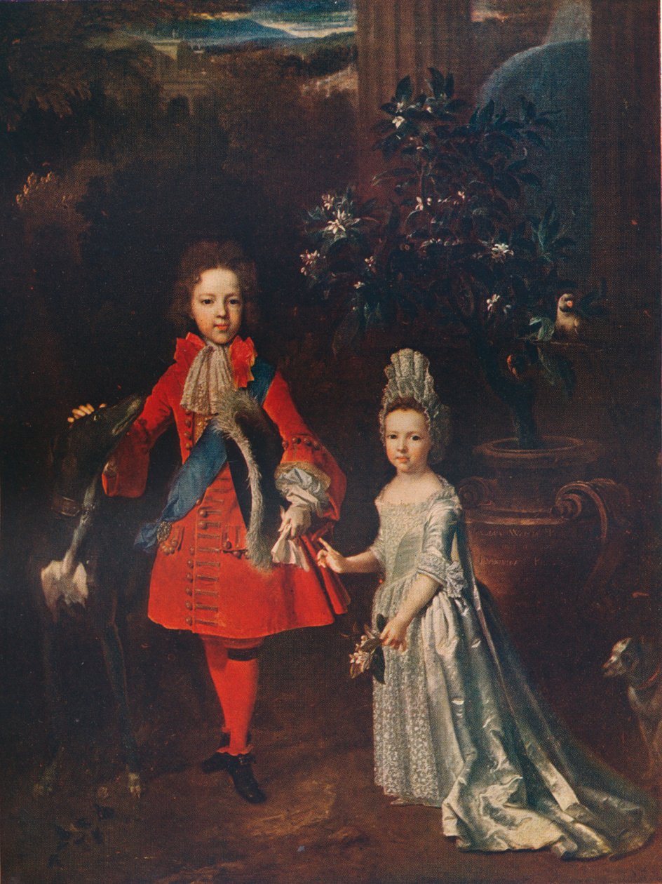 James Francis Edward Stuart 1688-1765, Louisa Maria Theresa Stuart 1692-1712, 1695, 1911 av Nicolas de Largillière