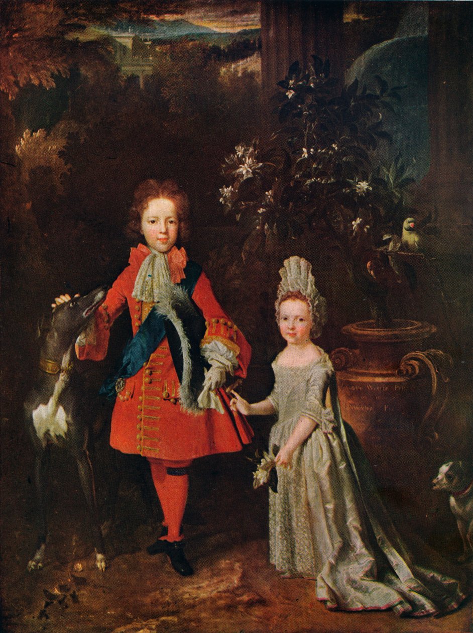 James Francis Edward Stuart 1688-1765, Louisa Maria Theresa Stuart 1692-1712, 1695, 1915 av Nicolas de Largillière