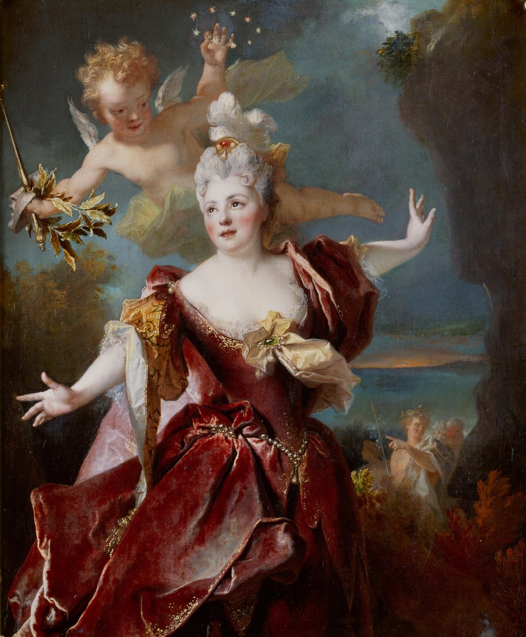 Portrett av Marie Anne de Châteauneuf, kalt Mademoiselle Duclos, i rollen som Ariadne, ca 1712 av Nicolas de Largillière