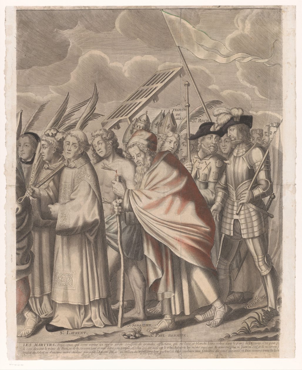 Kristi triumftog med gamle og nye testamente Jesu Kristi triumf (tittel på objekt) av Nicolas de Larmessin (I)