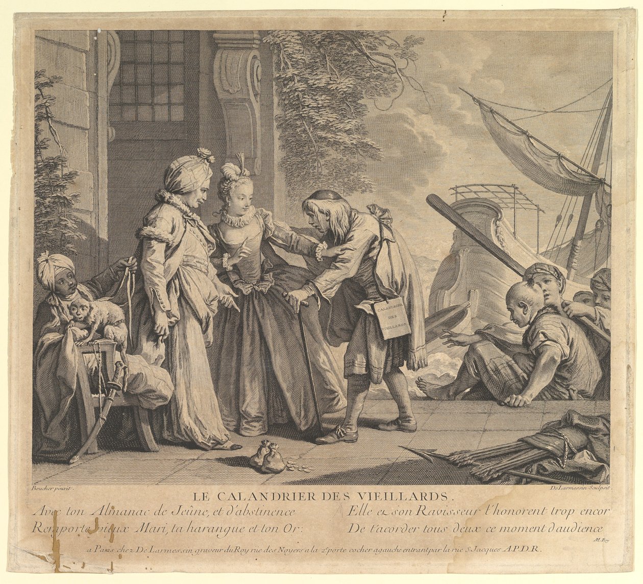 The Calendar of Old Men, fra Suite dEstampes Nouve..., 1700-tallet. av Nicolas de Larmessin