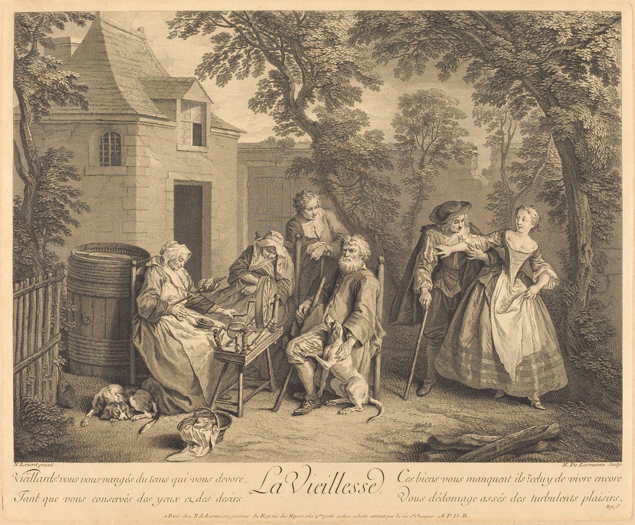 Høy alder av Nicolas de Larmessin IV after Nicolas Lancret