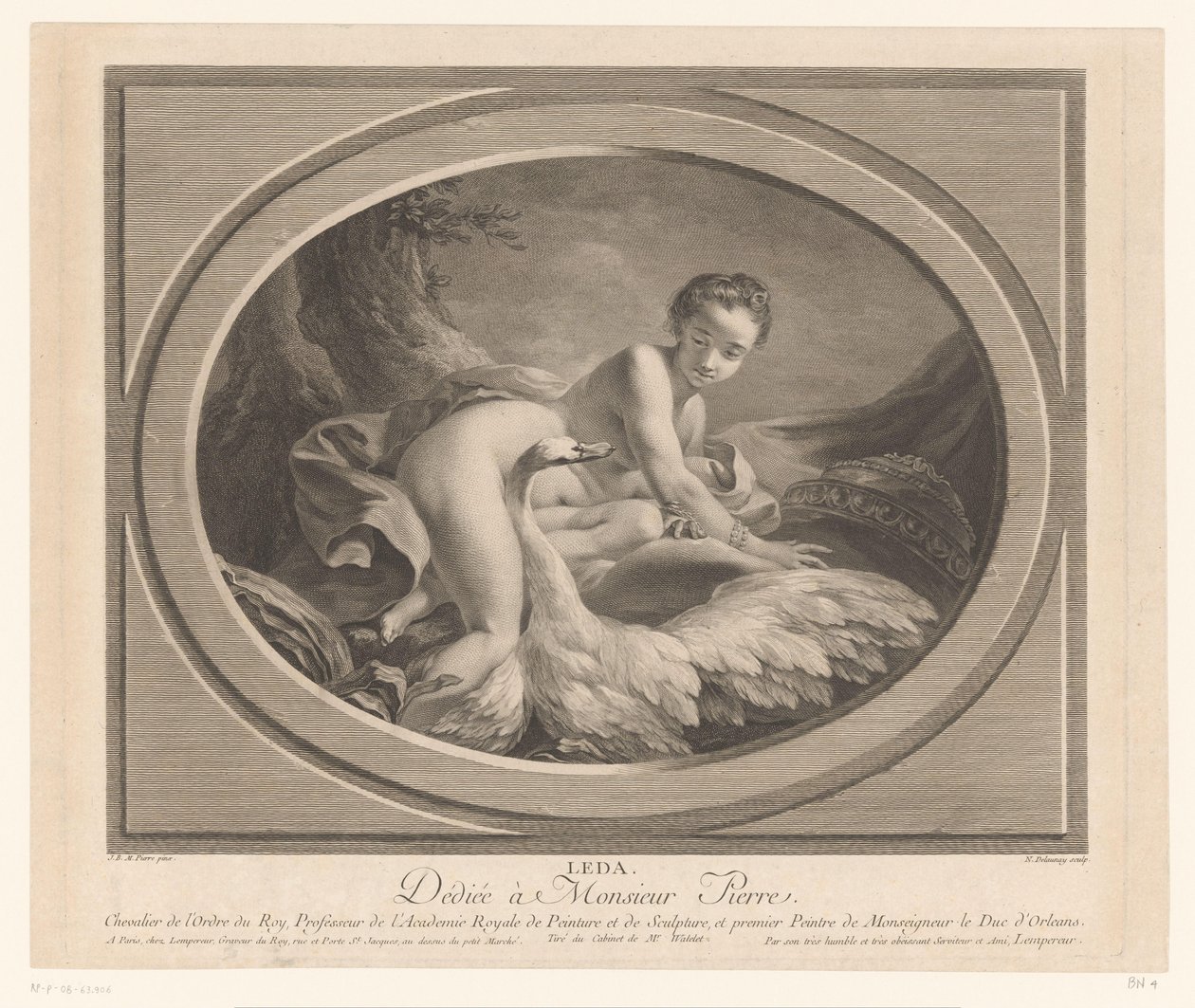 Leda og svanen Leda (tittel på objekt) av Nicolas de Launay (goudsmid)