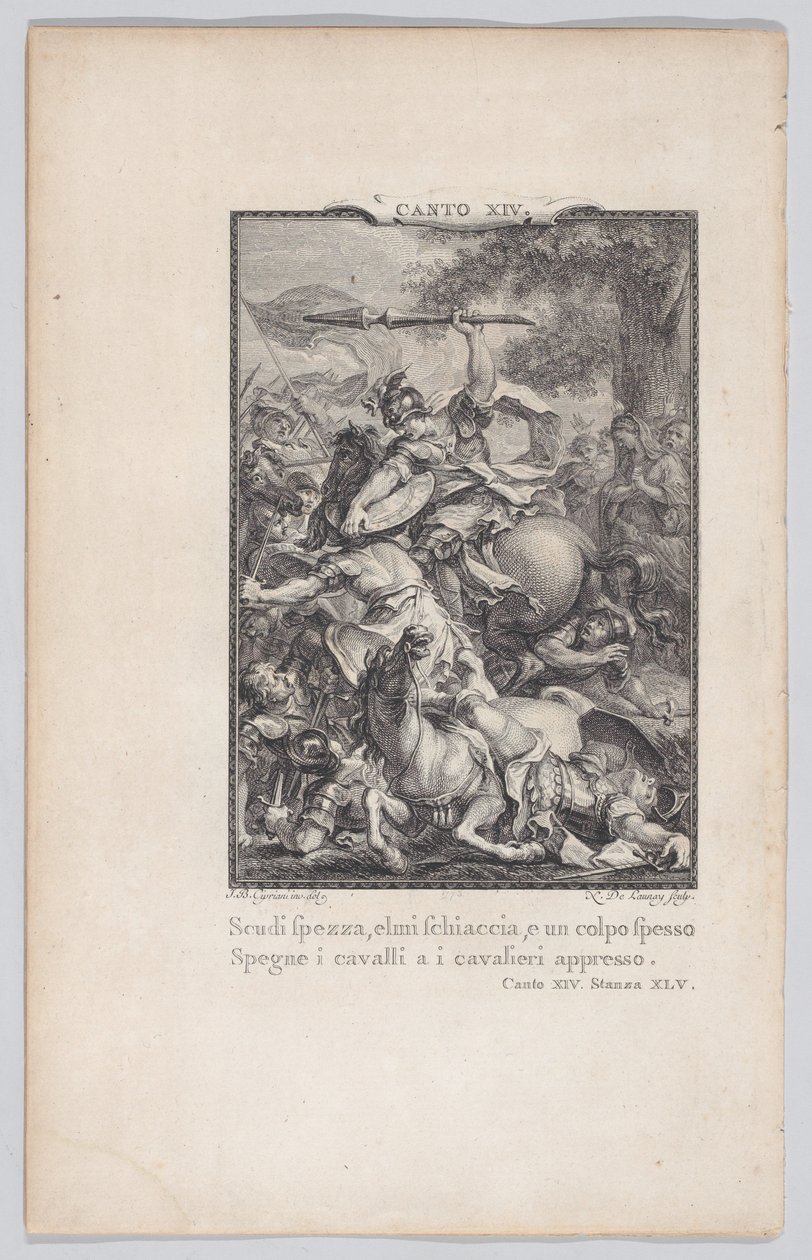Canto 14, Stanza 45, fra Orlando Furioso, 1774., 1774. av Nicolas de Launay