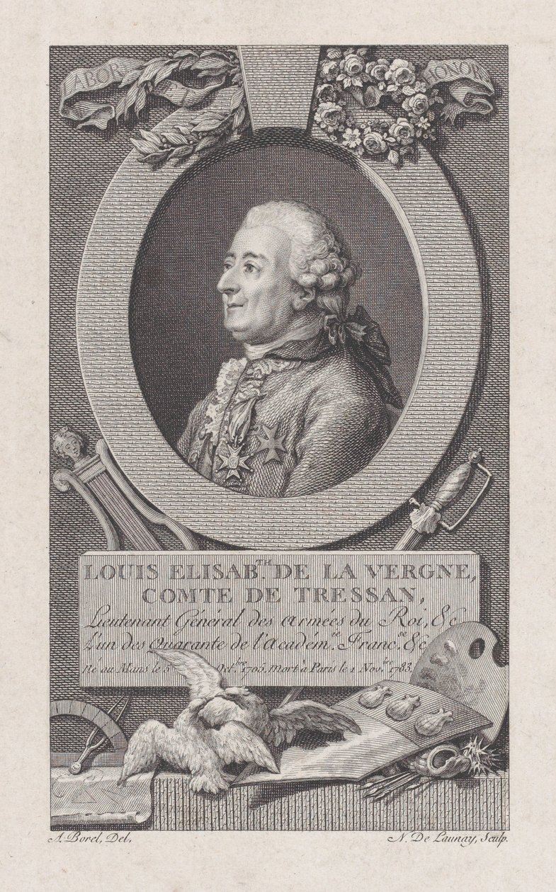 Portrett av Louis Elisabeth de La Vergne, Comte de Tressan, 1783-92., 1783-92. av Nicolas de Launay