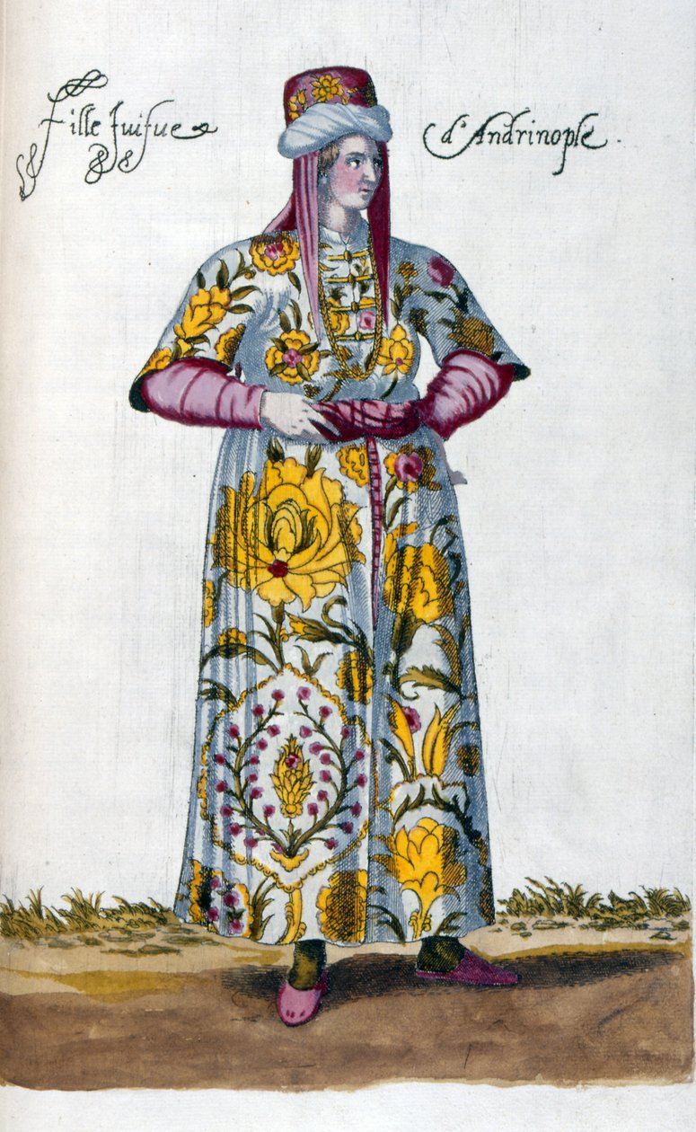 Tyrkisk jødisk kvinne (illustrasjon) av Nicolas de Nicolay