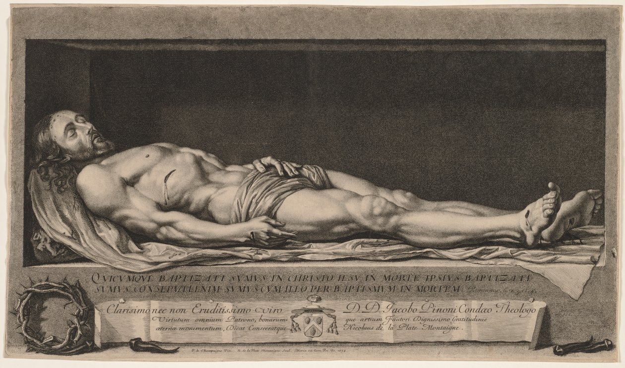 Kristi legeme i graven av Nicolas de Platte Montagne
