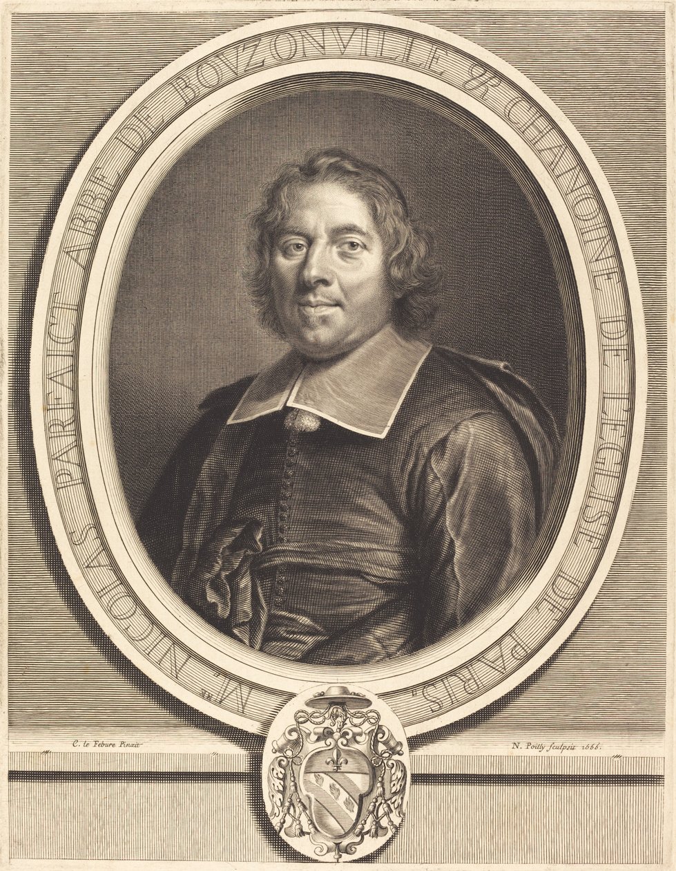 Nicholas Perfekt av Nicolas de Poilly after Claude Lefebvre