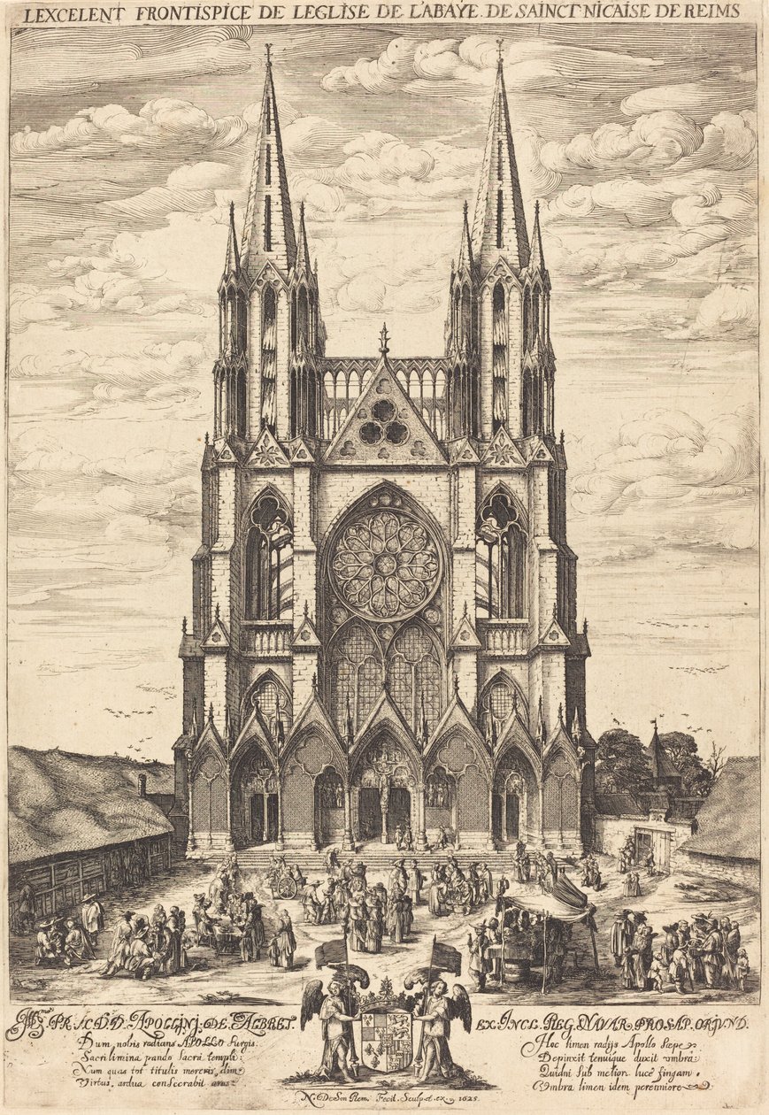 Fasaden til klosteret S. Nicaise de Reims av Nicolas de Son