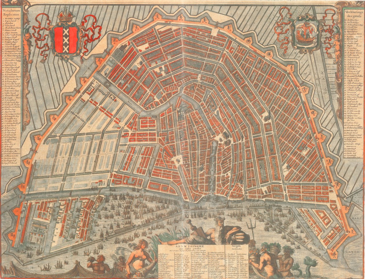 Kart over Amsterdam i 1692 av Nicolaes Visscher