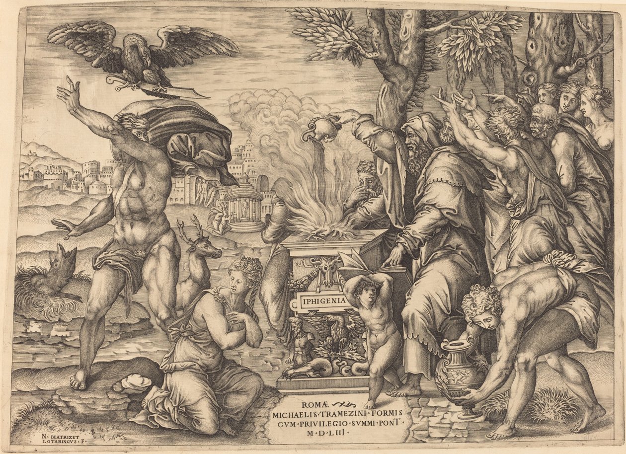 Iphigenia-offeret av Nicolaus Beatrizet