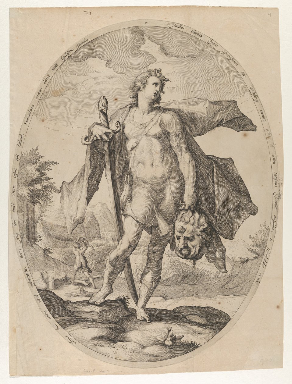 David fra Heroes and Heroines of the Old Testament, ca. 1597., ca. 1597. av Nicolaus Braeu