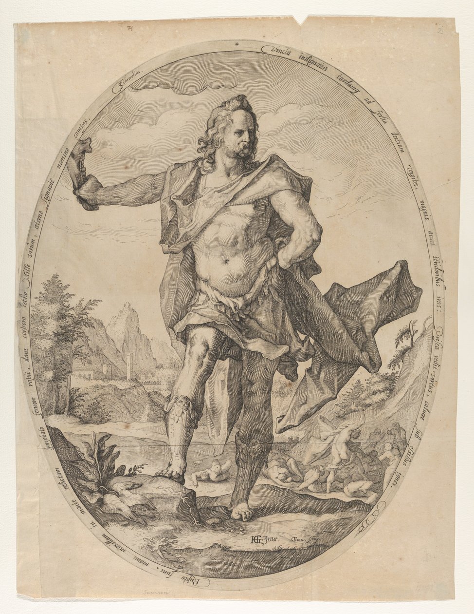 Samson fra Heroes and Heroines of the Old Testament, ca. 1597., ca. 1597. av Nicolaus Braeu