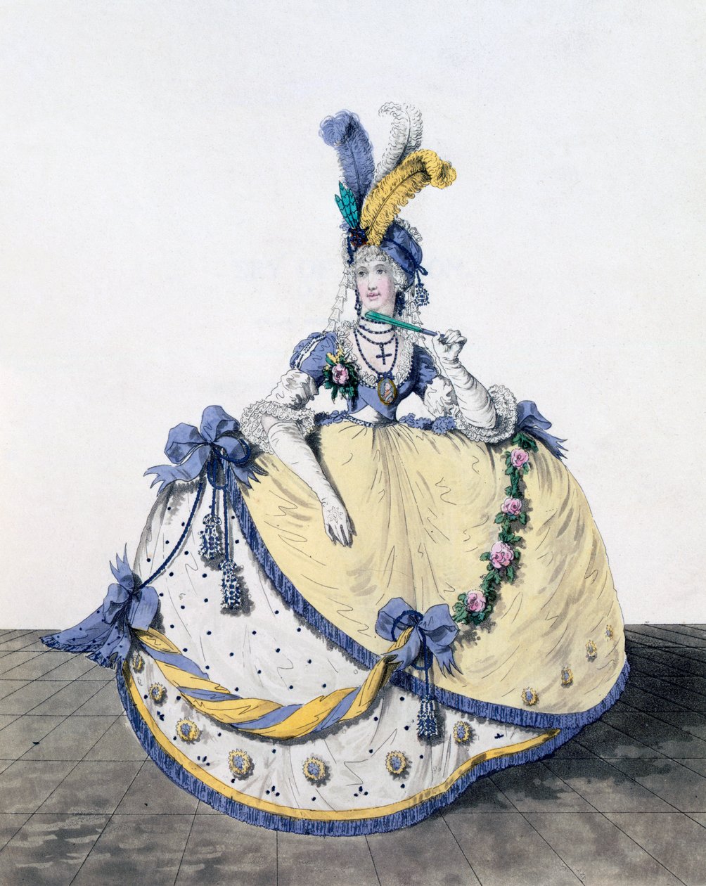 Hofkjole, fig. 106 fra 'The Gallery of Fashion', 1797 av Nicolaus von Heideloff