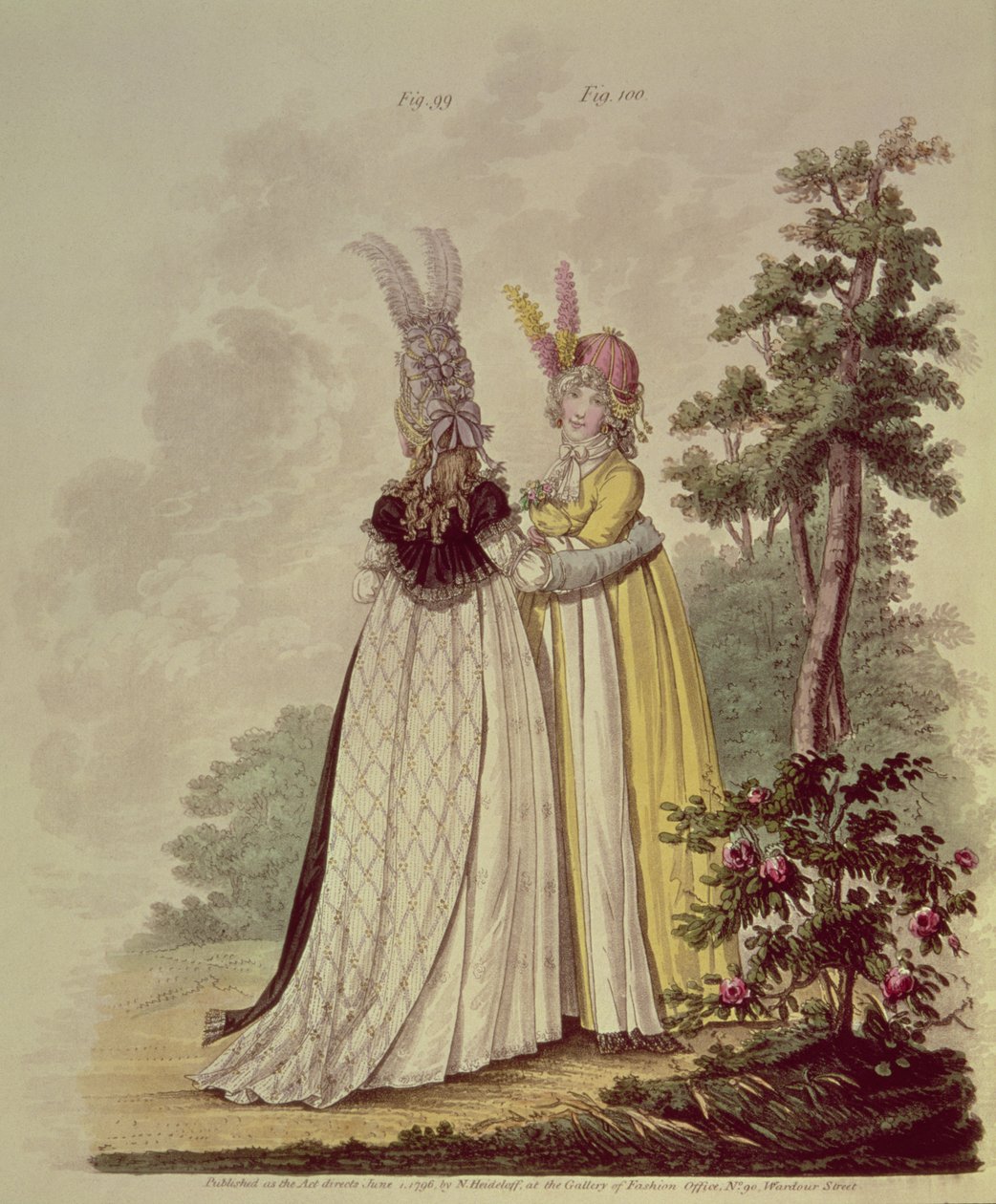Gåkjoler fra N. Heideloffs `Gallery of Fashion