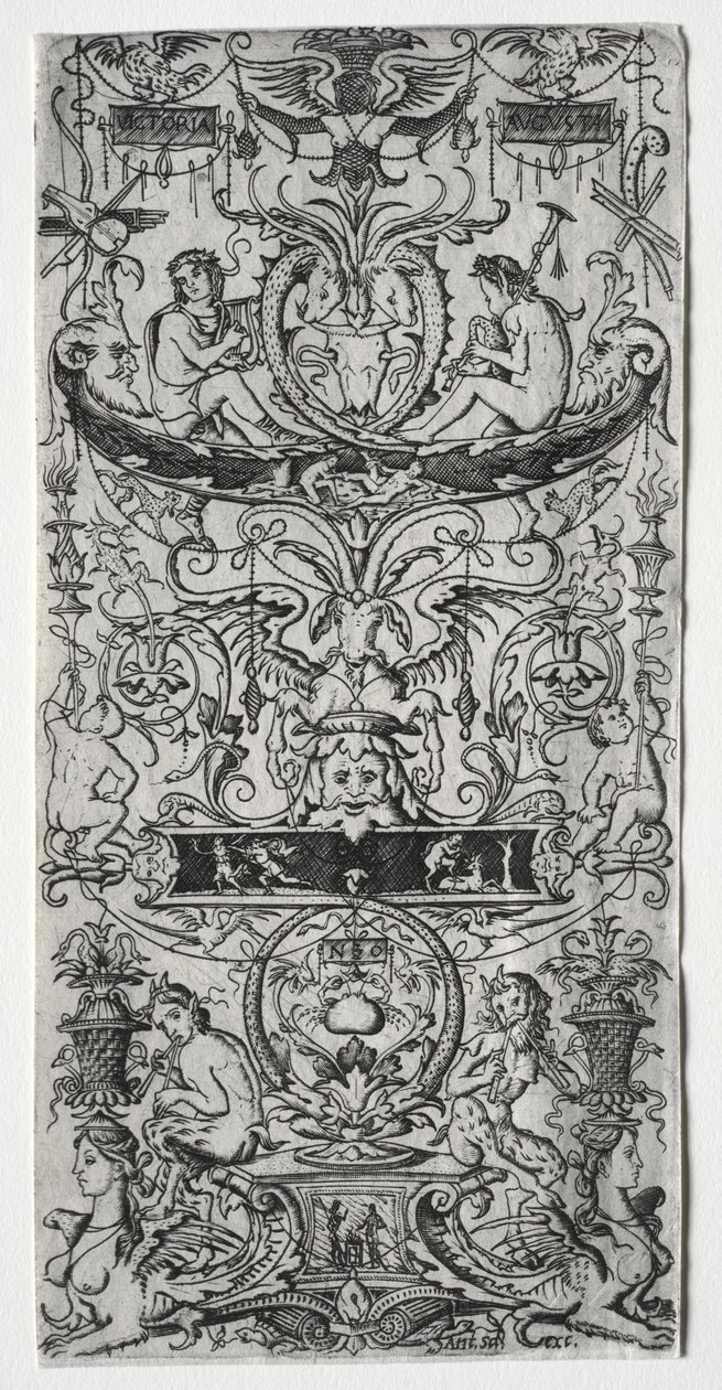 Ornamentpanel påskrevet Victoria Augusta, ca. 1507. av Nicoletto da Modena