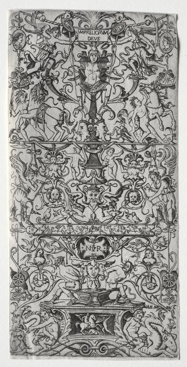 Ornamentpanel: Mars, God of Battles, ca. 1507. av Nicoletto da Modena