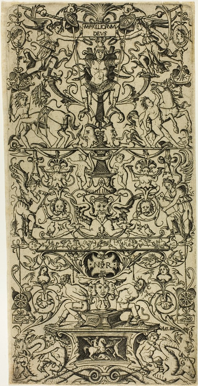 Ornamentpanel med Mars, God of Battles av Nicoletto da Modena