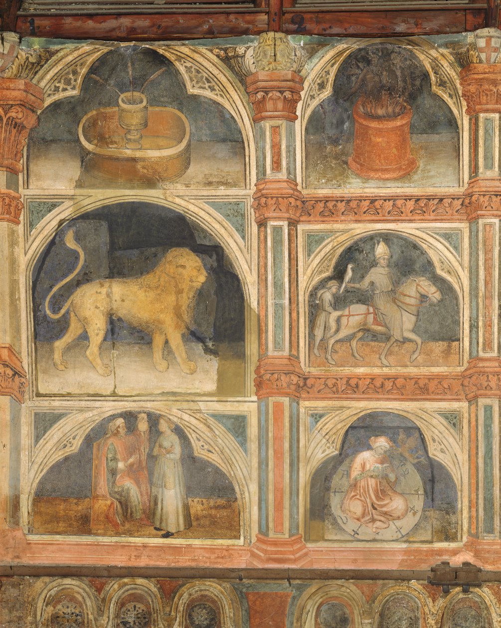 Juli måned, fra en serie veggmalerier som viser den astrologiske syklusen av Nicolo and Stefano da Ferrara Miretto