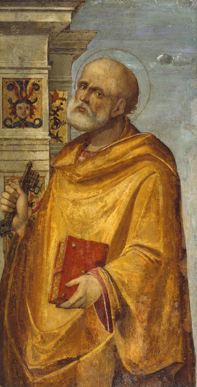 Triptykpanel med Sankt Peter, 1490-1500 av Nicolo Rondinelli