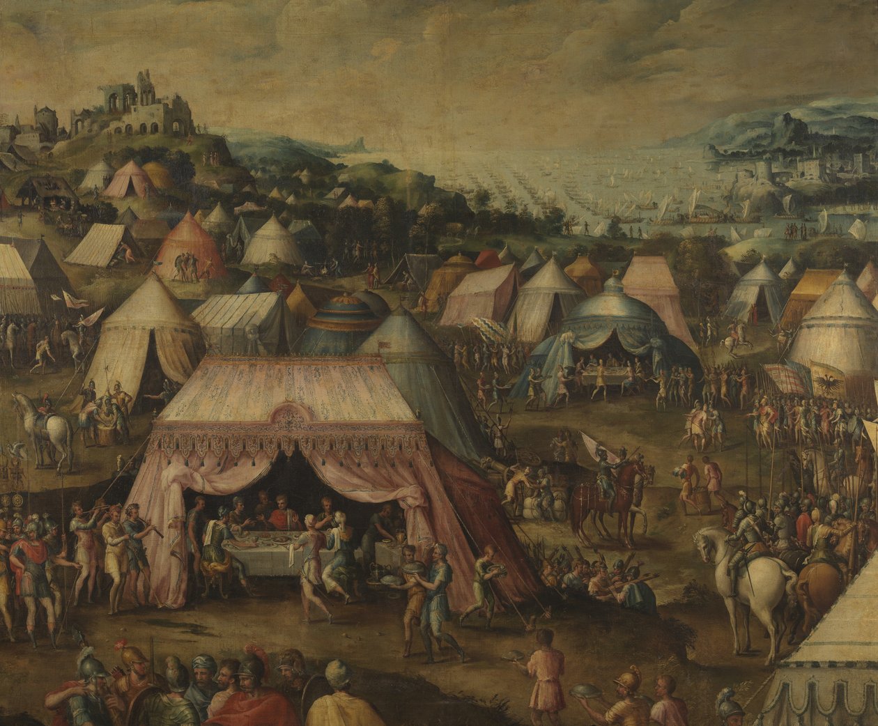 Møte med Charles V og Bey of Tunis av Nicolo dell and Fontana, Alberto Abate