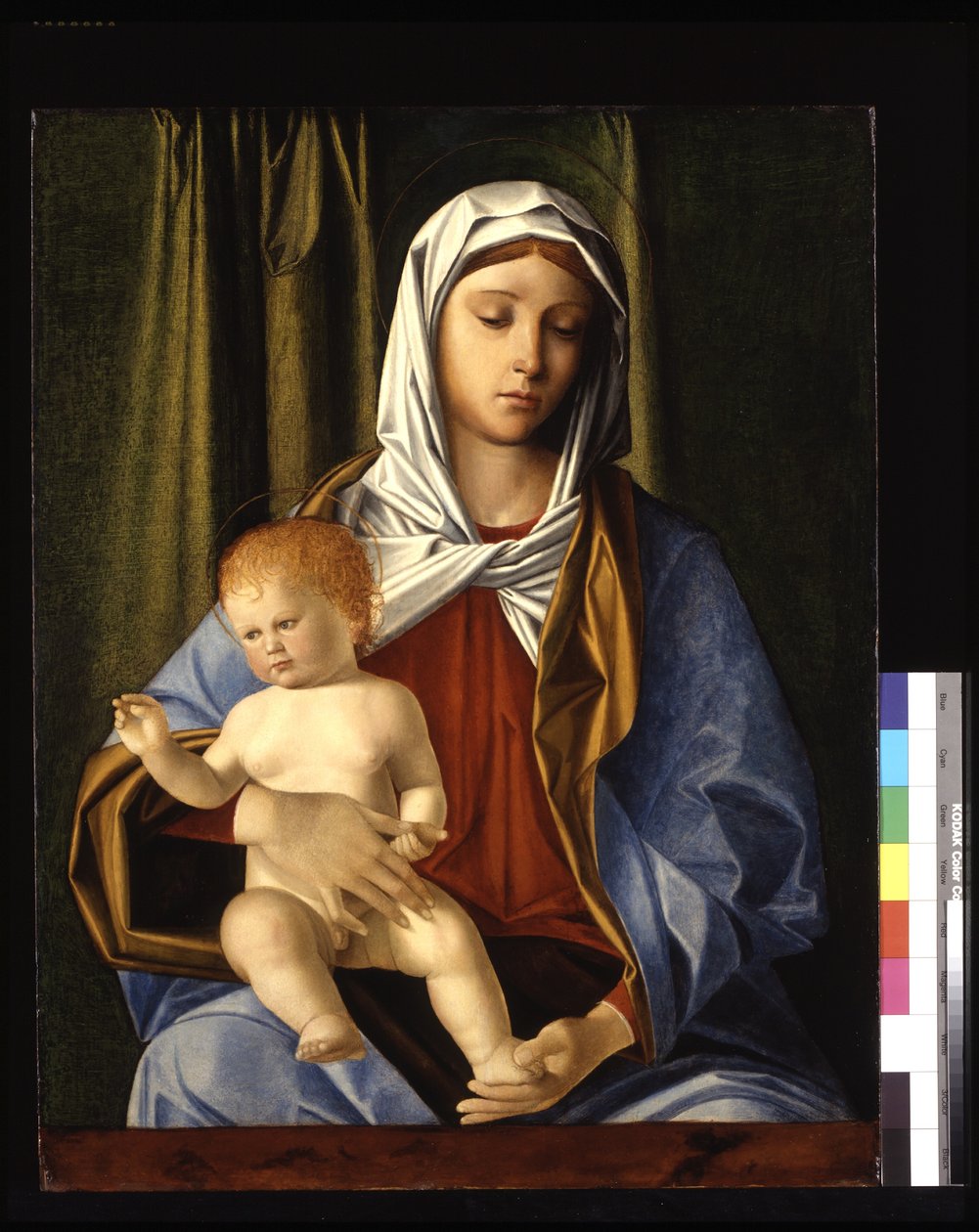 Madonna And Child (tempera og olje på tre) av Nicolo Rondinelli