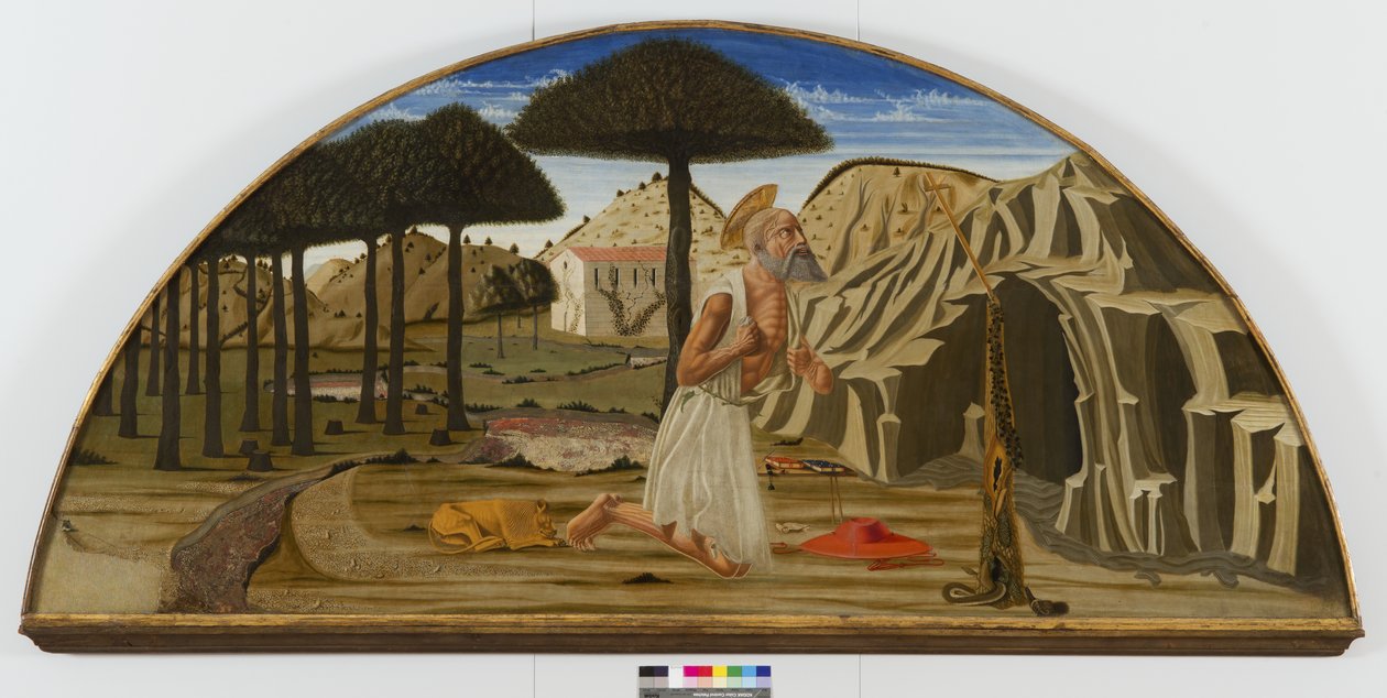 Saint Hieronymus i ørkenen, 1450-80 av Nicolo di Maestro Antonio dAncona