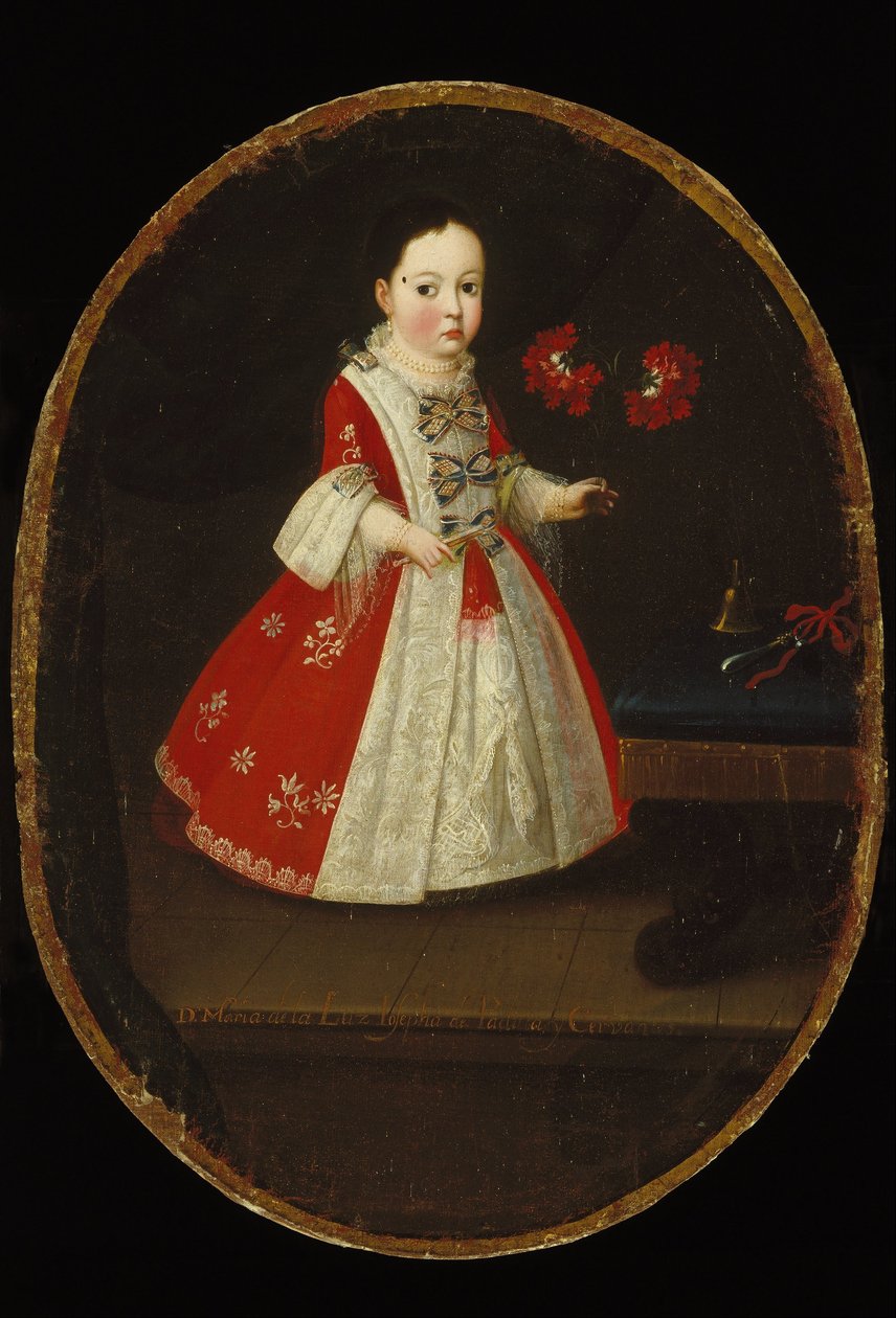Fru María de la Luz Padilla og (Gómez de) Cervantes av Nicolás Enríquez